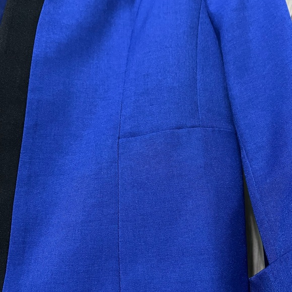 KASPER Blue Crepe Open Front Jacket SZ 14P NWT - Picture 6 of 13